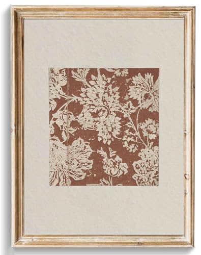 uniro Vintage Floral Wall Art Print, French Flower Pattern Wall Painting, Retro Botanical Posters for Room Aesthetic for Bedroom Living Room Bathroom Wall Decor(8" x 10"-UNFRAMED) - color: French Flower Pattern