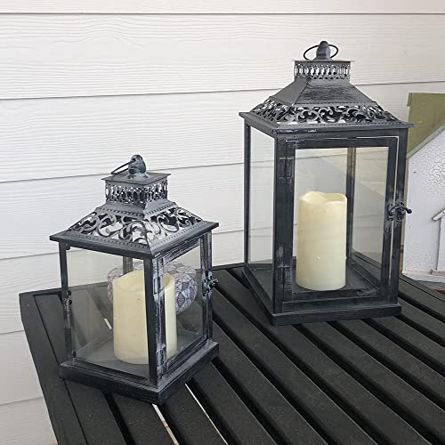 Homemory Waterproof Flameless Candles, Outdoor Indoor Battery Operated LED Pillar Candles with Remote Control and Timer, Plastic, Long Lasting, D3 x H4 4" 5" 5" 6", Set of 5 - size: Set of 5