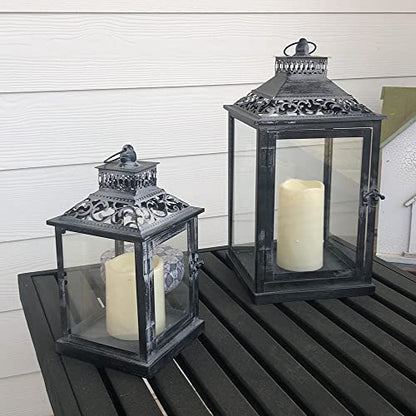 Homemory Waterproof Flameless Candles, Outdoor Indoor Battery Operated LED Pillar Candles with Remote Control and Timer, Plastic, Long Lasting, D3 x H4 4" 5" 5" 6", Set of 5 - size: Set of 5