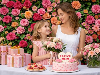 Floral Backdrop for Photography Mother's Day Backdrop Wedding Backdrops Spring Flower Photography Backdrop Backdrops for Photographers Studio Props 8X6FT 049 - size: 8x6ft