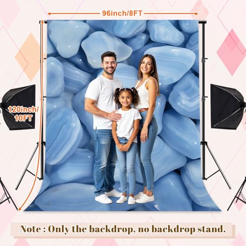 Photography Backdrops Blue Agate Stone Soft Flowing Stripes 8x10FT Photo Backdrop Photography Background for Portrait Photo Party Decor Video Studio Props Photoshoot - color: Multi9