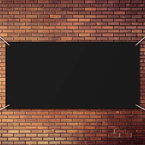 Zonon Large Blank Banners And Signs Polyester Oxford Cloth Sublimation Banner To Decorate With Hanging Rope For Indoor Wall Outdoor Easy Hang Diy Signs For Business Office(Black,2 x 4 Feet) - color: Black, size: 2 x 4 Feet