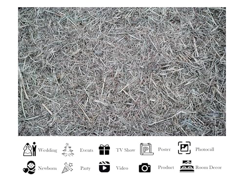6x3.6ft Fabric Dry Hay Straw Texture Backdrop Rustic Farm Hay Bale Surface Photography Background for Rural Themed Party Decor Home Wall Hanging Tapestry Photo Props - size: 6X3.6ft