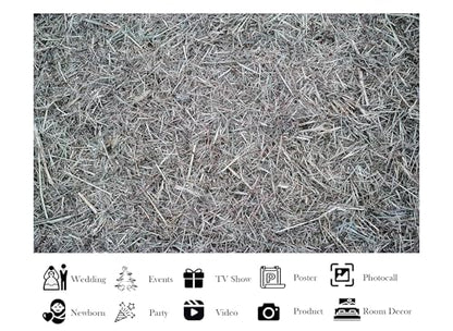 8x8ft Fabric Dry Hay Straw Texture Backdrop Rustic Farm Hay Bale Surface Photography Background for Rural Themed Party Decor Home Wall Hanging Tapestry Photo Props - size: 8X8ft