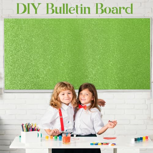gisgfim 16" x20ft Glitter Bulletin Board Paper Roll Sparkle Color Bulletin Board Background Poster Paper Non Fading Gift Wrapping DIY Art Crafts for Office Classroom Decoration, Sage Green - color: Sage Green