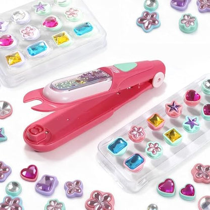 sam sugar Hair Gem Stamper Kit Bling Hair Styling Tool with Reusable Shining Diamonds DIY Hair Bead Jewelry Crafts Birthday Gifts