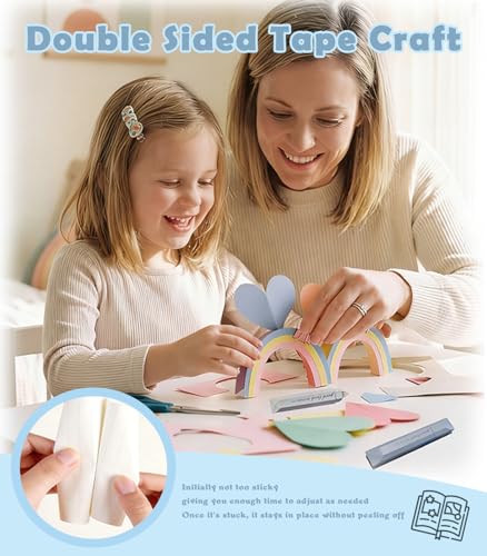 Scrapbooking Double Sided Tape Roller, 5-Pack Craft Adhesive Glue Runner - Multipurpose Journaling Supplies for Scrapbooking, Gift Wrapping, Photo Mounting, School Office & Crafts