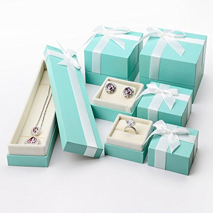 Oirlv Necklace Bracelet Pendant Gift Box With Pure White Bow Ribbons Jewelry Gift Case for Birthday,Anniversary,Engagement,Proposal - size: Bracelet/Necklace/Long chain Box