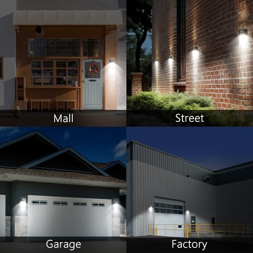 30W LED Wall Pack Light with Dusk to Dawn Sensor, 3600LM, 5000K Daylight, 120Vac Led Porch Lights, IP65 Waterproof Outdoor Security Lighting for Garage Warehouse Garden, ETL Certified, 6 Pack - size: 6 Pack