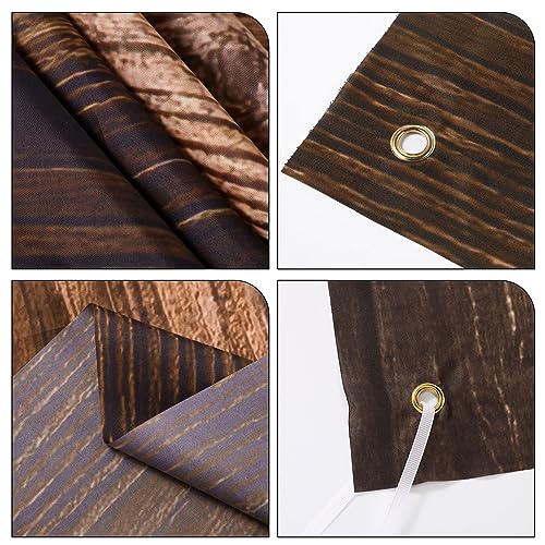 Buryeah Wooden Backdrop Wall Brown Wood Fabric Background Polyester Rustic Photo Backdrop for Photoshoot Baby Shower Wedding Party Photography Supplies(10 x 8 ft) - size: 10 x 8 ft