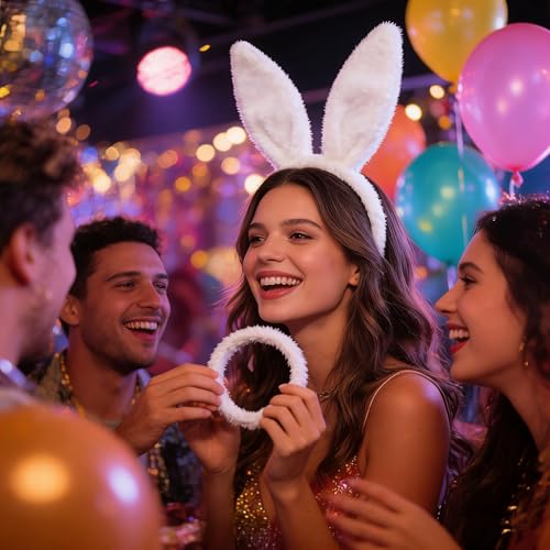 YOWOCAL Bunny Ear Headband Headwear - color: White
