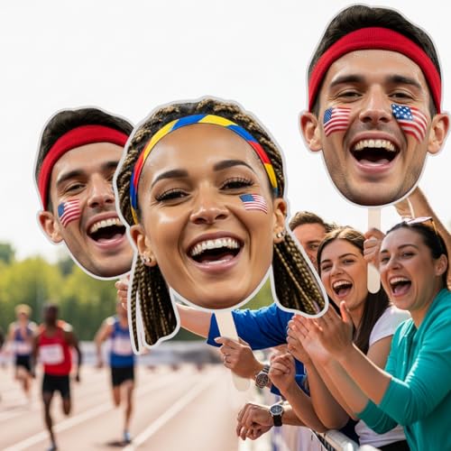 20PCS Custom Big Head Cutouts on a Stick, 6'' to 36'' Personalized Bulk Photo Signs for Weddings, Birthday Parties, Sport Events, and Celebrations Decoration, Corrugated Plastic - color: 20 Pieces