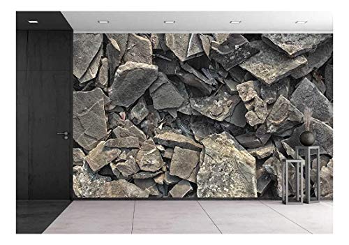 wall26 - Rock Texture Background - Removable Wall Mural | Self-Adhesive Large Wallpaper - 66x96 inches - color: Artwork - 08, size: 66"x96"