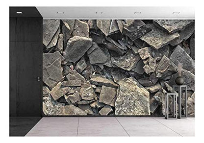 wall26 - Rock Texture Background - Removable Wall Mural | Self-Adhesive Large Wallpaper - 66x96 inches - color: Artwork - 08, size: 66"x96"