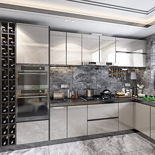 Black White Marble Vinyl Wrap Granite Contact Paper for kitchen Countertops peel and stick Wallpaper 354"x30.3" Matt faux stone Laminate Sheet Counter Top Waterproof Cabinets Table Wall Wrapping Paper