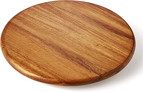 Acacia Wood Lazy Susan Wood Turntable Tray Cabinet Organizer, 18" - size: 18"-wood