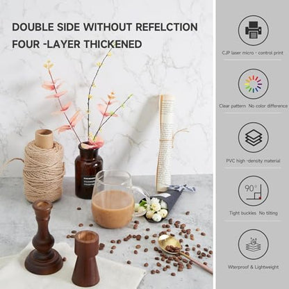 BEIYANG 2 PCS Photo Backdrop Boards with 2 PCS Brackets for Flat Lay or Food Photography Background - color: Marble+ Grey