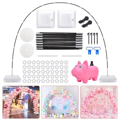 Chamvis Balloon Arch Kit with Electric Balloon Pump, Adjustable Balloon Arch Stand Frame Garden Arbors: for Wedding Baby Shower Birthday Party - style: Arch and Balloon Pump