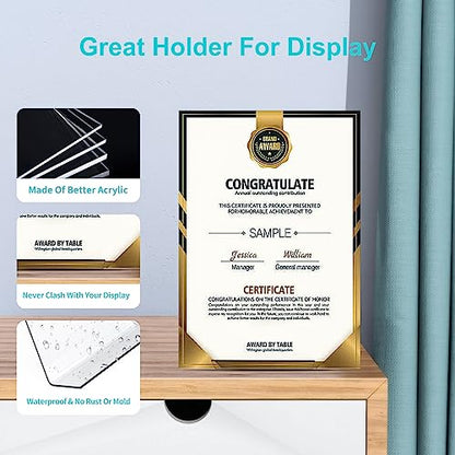 Boloyo Acrylic Book Stand Without Ledge,6 Inch 6PC Clear Acrylic Display Easel Transparent Display Stand Holder Tablet Holder for Displaying Pictures,Books,Artworks, CDs - size: 6PC