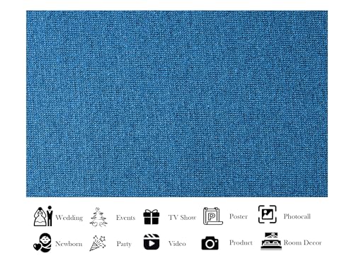 10x7ft Fabric Blue Knit Fabric Backdrop Textured Cloth Surface Photography Background for Textile Party Decor Home Wall Hanging Tapestry Photo Props - size: 10X7ft