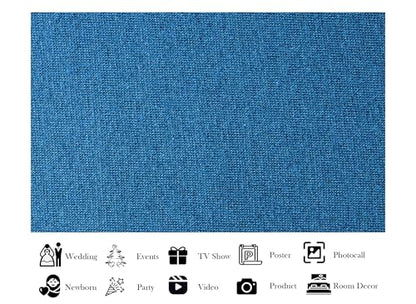 10x5ft Fabric Blue Knit Fabric Backdrop Textured Cloth Surface Photography Background for Textile Party Decor Home Wall Hanging Tapestry Photo Props - size: 10x5ft