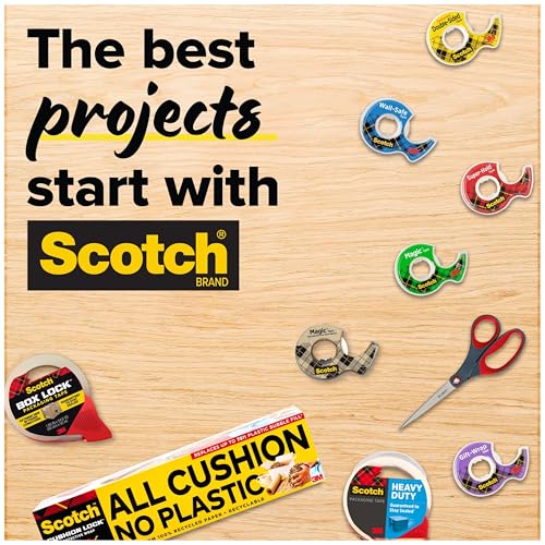 Scotch Wall-Safe Tape, 1 Dispenser Roll, Removable Wall Safe Tape, for Hanging Photos, Art, Décor, 3/4 in x 650 in - size: 1 Roll