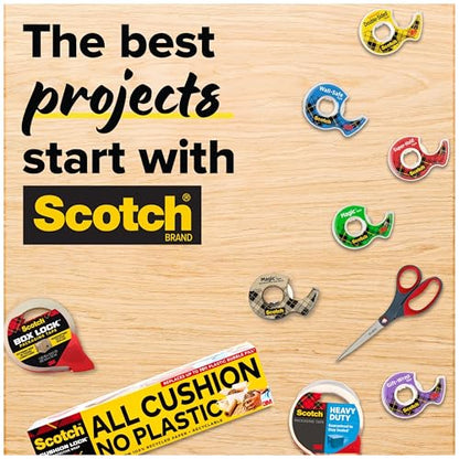 Scotch Wall-Safe Tape, 4 Dispensered Rolls, Sticks Securely, Removes Cleanly, Invisible, Designed for Displaying, Photo Safe, 3/4 in x 650 in (4183) - size: 4 Rolls