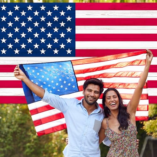 American Flag Backdrop 10x6 FT 4Th of July Independence Day Patriotic Photo Backdrops Rustic Brown Wooden Board Background Large Floor Wall Photo Booth Party Banner Anniversary Supplies - color: Red 3, size: 10x6 FT