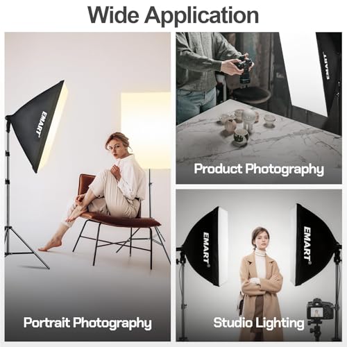 EMART Full Spectrum Light Bulb, 50W Dimming 3000K-6000K LED Lamp for Softbox Lighting Kit, Photography Studio, Home, Office, Garden, Grow Plant -2 Packs - size: 50w-2 Packs