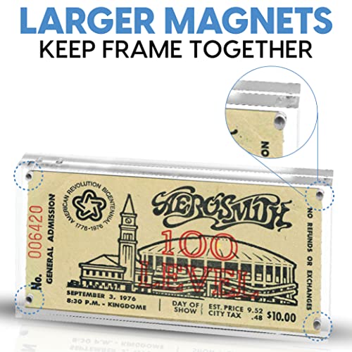 Mammoth DuraClear Magnetic 3x8 Frame - Frameless, Thick Acrylic Design - Ideal for Modern Decor, Graduation Photos, and Keepsakes - Compatible as 3x7 Picture Frame - size: 3x8 Frame