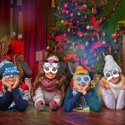36 Pcs Winter Party Favors Snowflake Paper Eyeglasses Winter Wonderland Party Decorations Photo Booth Props for Christmas Holiday Baby Shower Birthday Supplies - style: Winter