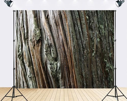 Trykid 10x6.5ft Tree Bark Mossy Texture Backdrop Organic Wood Grain Rustic Surface Photography Background Cabin Display Tapestry Party Decoration Photo Studio Prop Fabric - size: 10x6.5ft