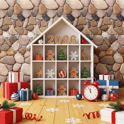 Tegeme 200 ft x 54 Inch Cobblestone Wall Tablecloth Roll Castle Wall Backdrop Disposable Plastic Stone Pattern Table Covers for Medieval Party Supplies Vbs Vacation Bible School Decor - size: 200 ft, style: Cobblestone