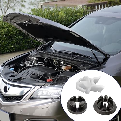 3Pieces Car Hood Support Prop Rod Holder Clip, Black White Hood Rod Grommet Clips for Most Car Bracket Decorative Clip 91503-SS0-003 91604-SD2-013