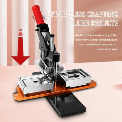 Refrigerator Magnet Making Kit - 65x90mm with Paper Cutter and 100 Pcs Supplies for Custom Photo Magnets, Arts and Crafts, Square Magnet Maker Machine, DIY Photo Magnet Machine