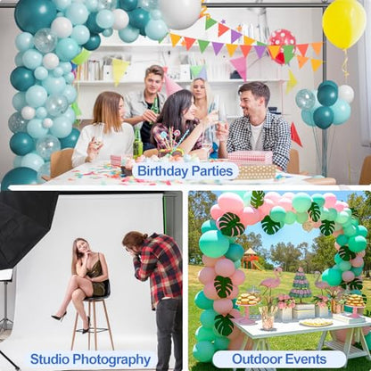 EMART 12x10ft(WXH) Backdrop Stand Heavy Duty, Adjustable Backdrop Banner Holder Back Drop Stand for Party, Photography Background Support Equipment Kit for Photo Studio, Wedding, Birthday, Exhibitions - size: 10x12ft