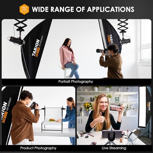 TARION 11.8"x47.2" Quick Release Strip Softbox - Foldable Bowens Mount Softbox with Diffusers/Honeycomb Grid/Carrying Bag for Live Streaming, Photography, Videography (SQ-30120F) - size: 11.8x47.2 in (30x120cm)