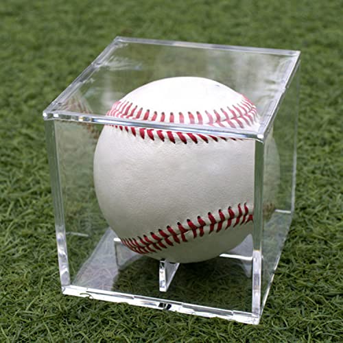 12Pack Acrylic Baseball Case for Display, UV Protected Baseball Display Cube, Autographed Baseball Clear Display Case, Baseball Display Case for Memorabilia Baseball - size: 12 PC