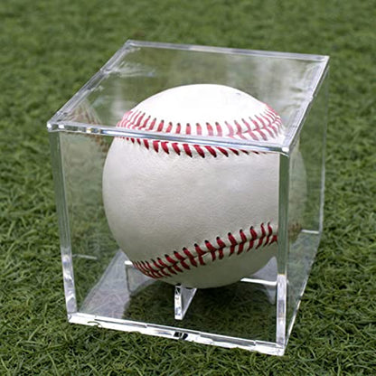 8 Pack Acrylic Baseball Case for Display, UV Protected Baseball Display Cube, Autographed Baseball Clear Display Case, Baseball Display Case for Memorabilia Baseball - size: 8 Pc