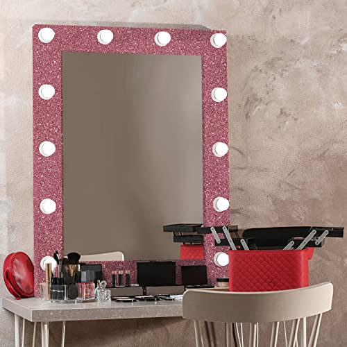 CRE8TIVE Rose Gold Wallpaper Border Peel and Stick Wall Border Fabric Glitter Wallpaper Border Removable Self Adhesive Shiny Glitter Rose Gold Contact Paper for Bathroom Cabinets Mirror Border 8"x80" - color: Rose Gold, size: 8" x 80"
