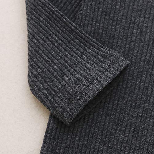 Newborn Cotton Nightgowns Neutral Baby Knotted Sleeper Baby Coming Home Outfit - color: Charcoal Gray