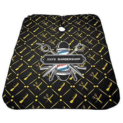 Custom Waterproof Barber Cape Personalized Text Barber Shop Salon Cape for Men Customized Hair Cutting Cape - color: Barber-1