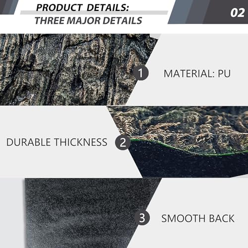 17.7x11.8in Rock Terrarium Background,3D Reptile Tank Background Board,Amphibian Stereo Backdrop Wall,Lizard Snake Gecko Spider Fish pet silo Background Decorative Panel(Paleyellow) - color: Paleyellow 1P