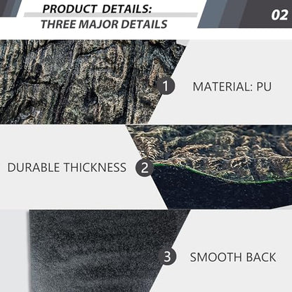 17.7x11.8in Rock Terrarium Background,3D Reptile Tank Background Board,Amphibian Stereo Backdrop Wall,Lizard Snake Gecko Spider Fish pet silo Background Decorative Panel(Paleyellow) - color: Paleyellow 1P