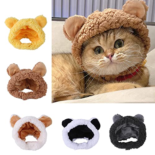 Bear Pet Costume Hat for Dogs Cute for Headwear Hat Pet Holiday Accessories Photo Props Suitable for Cats and Puppy - color: Black