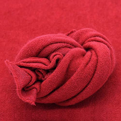 Newborn Photography Props Boys Girls Wrap Baby Photo Props Soft Knit Blanket Cloth (Red) - color: Red