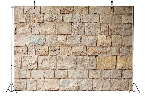 15x10ft Fabric Brick Stone Wall Backdrop - Old Outdoor Rock Textures Background for Medieval Castle Party Decorations, Baby Shower, Kids & Adults Portraits - size: 15x10FT