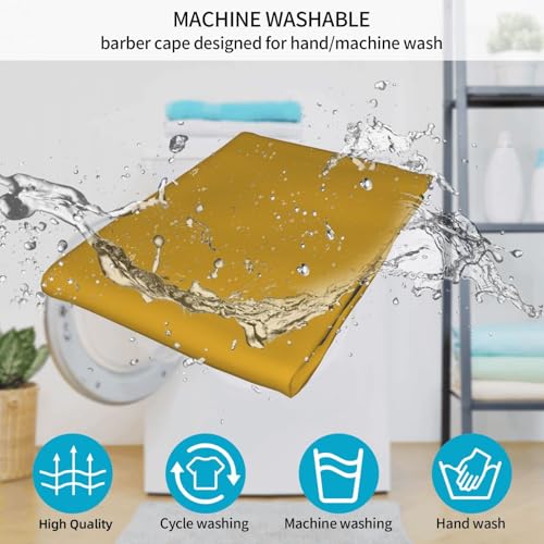 Custom Barber Cape Unisex Salon Hair Cutting Capes Add Your Image Logo Haircut Kit Personalized Stylist Tool - color: Goldenrod