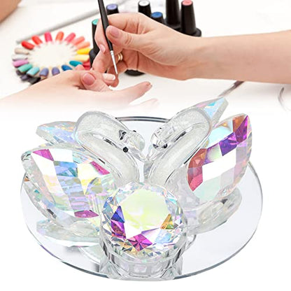 Dioche Nail Art Dappen Dish Home Nail Salon Exquisite Elegant Glass Acrylic Liquid Cup Holder Photography Prop Manicure Care Tools