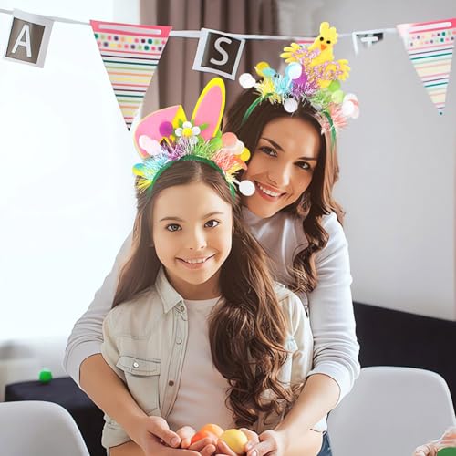 Easters Celebration Headbands Stylish Bunnies Ears Hair Hoop Elastic Headbands Easters Outfit Accessory